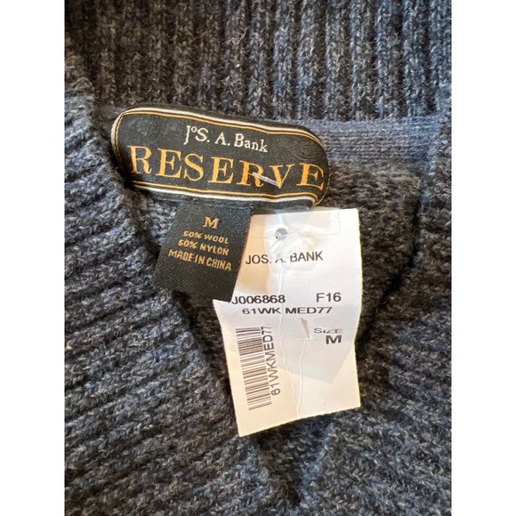 Jos A Bank Reserve Wool Crochet Pullover Sweater Size M - Picture 8 of 10